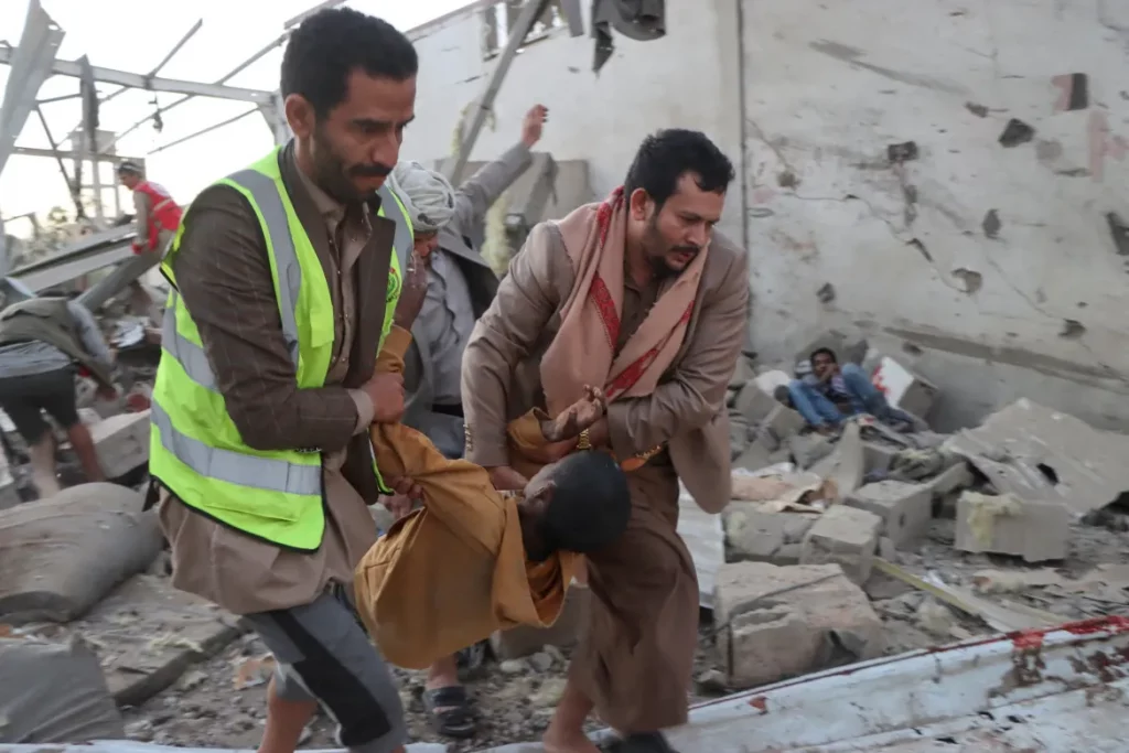 UN Yemen migrant centre strike