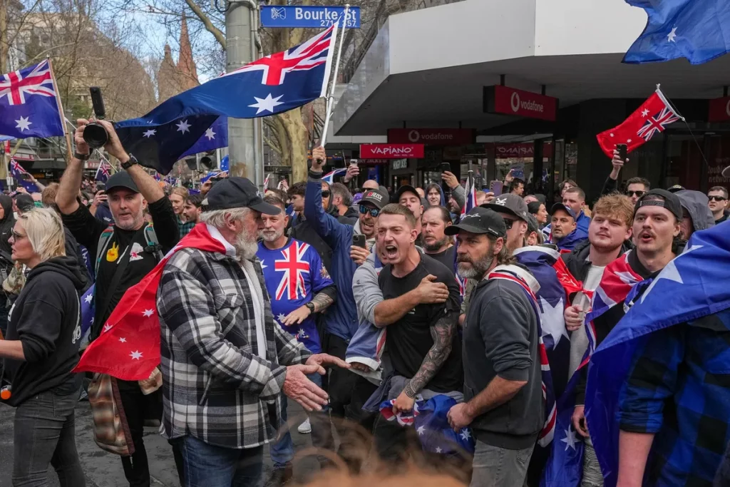 Anti-migrant protests in Australia
