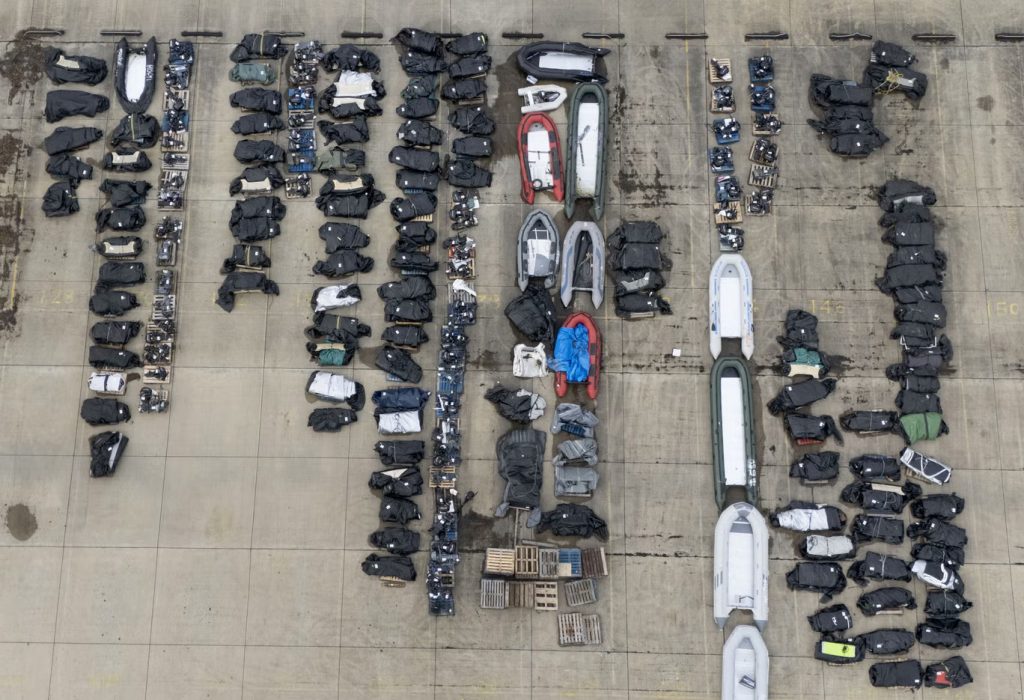 French police stop small boats Channel