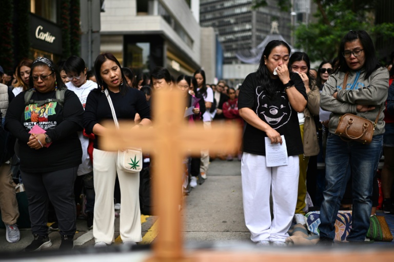 Migrant Workers in Hong Kong Seek Comfort and Support After Deadly Fire Migrant domestic workers in Hong Kong fire