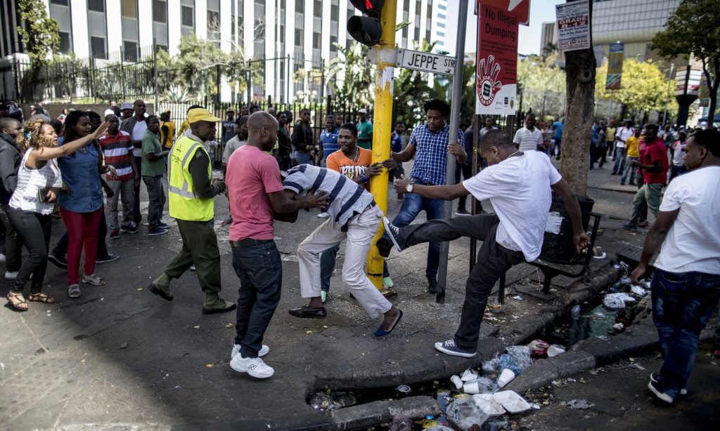 Johannesburg anti migrant protest South Africa