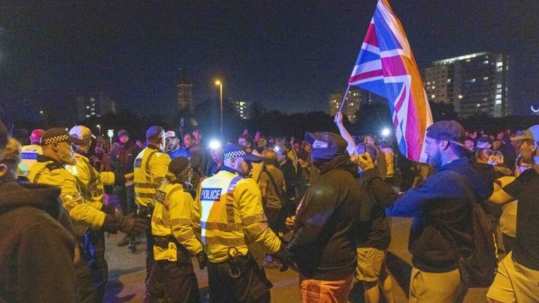 Twelve arrested after anti-migrant protest during Channel boat arrival in Gosport Anti-migrant protest in Gosport